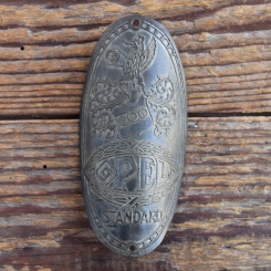 Steuerkopfschild OPEL, 20er Jahre, Originalschild aus Sammlungsbestand 