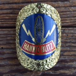 Steuerkopfschild  HANNO-BLITZ, 50er Jahre, Originalschild aus Sammlungsbestand 