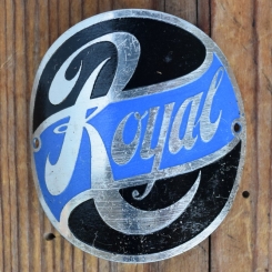 Steuerkopfschild ROYAL, 50er Jahre, Originalschild aus Sammlungsbestand 