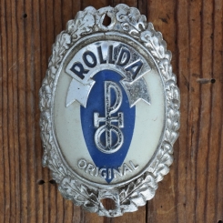 Steuerkopfschild  ROLLDA, 50er Jahre, Originalschild aus Sammlungsbestand 