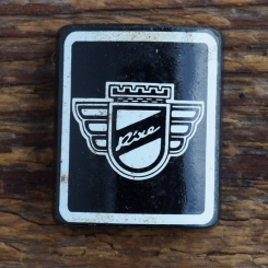 Steuerkopfschild kunststoff RIXE, 70-80er Jahre, Original aus Sammlungsbestand 