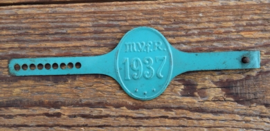 Versicherungs Kennzeichen, 1937 Jahre, Original aus Sammlungsbestand 