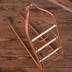 Gepäckträger, orig. 50er Jahre, unbenutzt mit lagerungsbedingter Patina s. Bilder, Breite 14cm, Höhe c.a. 35,5cm 