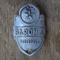 Steuerkopfschild BARONIA, 50er Jahre, Originalschild aus Sammlungsbestand 