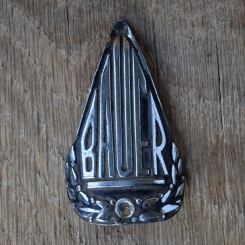 Steuerkopfschild BAUER, 50er Jahre, Originalschild aus Sammlungsbestand 