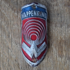 Steuerkopfschild WAPPENRING, 30er Jahre, Originalschild aus Sammlungsbestand 