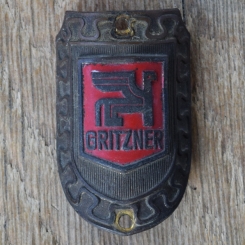 Steuerkopfschild GRITZNER, 50er Jahre, Originalschild aus Sammlungsbestand 