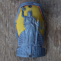 Steuerkopfschild GERMANIA, 50er Jahre, Originalschild aus Sammlungsbestand 