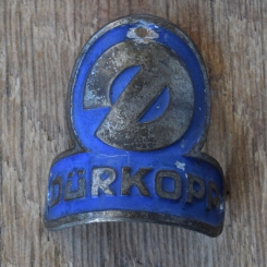 Steuerkopfschild DÜRKOPP, 50er Jahre, Originalschild aus Sammlungsbestand 