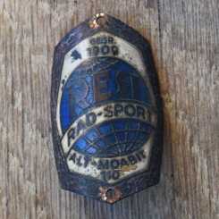 Steuerkopfschild RESI, 50er Jahre, Originalschild aus Sammlungsbestand 