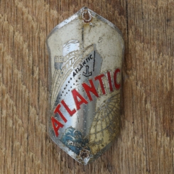 Steuerkopfschild ATLANTIC, 50er Jahre, Originalschild aus Sammlungsbestand 