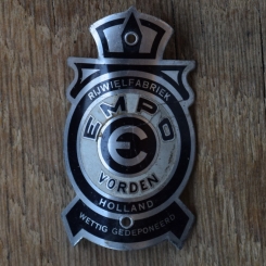 Steuerkopfschild EMPO, 60er Jahre, Originalschild aus Sammlungsbestand 