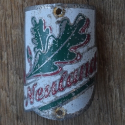 Steuerkopfschild NEULAND, 50er Jahre, Originalschild aus Sammlungsbestand 