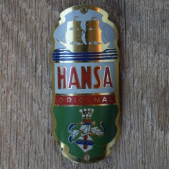 Steuerkopfschild HANSA, 30er Jahre, Originalschild aus Sammlungsbestand 