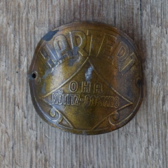 Steuerkopfschild HARTERT, 30er Jahre, Originalschild aus Sammlungsbestand 