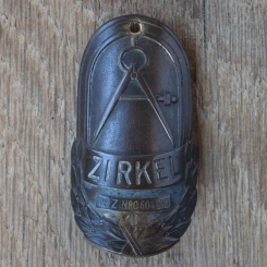 Steuerkopfschild ZIRKEL, 50er Jahre, Originalschild aus Sammlungsbestand 