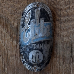 Steuerkopfschild ELITE ADAMAN, 30er Jahre, Originalschild aus Sammlungsbestand 