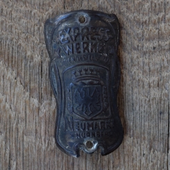 Steuerkopfschild EXPRESS WERKE, 50er Jahre, Originalschild aus Sammlungsbestand 