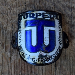 Steuerkopfschild TORPEDO, 30er Jahre, Originalschild aus Sammlungsbestand 