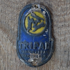 Steuerkopfschild TRIPAD, 50er Jahre, Originalschild aus Sammlungsbestand 