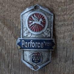 Steuerkopfschild PARFORCE, 50er Jahre, Originalschild aus Sammlungsbestand 