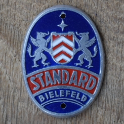 Steuerkopfschild STANDARD, 50er Jahre, Originalschild aus Sammlungsbestand 