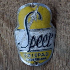 Steuerkopfschild SPEER, 50er Jahre, Originalschild aus Sammlungsbestand 
