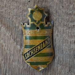 Steuerkopfschild SACHSENLAND, 50er Jahre, Originalschild aus Sammlungsbestand 