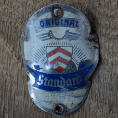 Steuerkopfschild STANDARD, 50er Jahre, Originalschild aus Sammlungsbestand 