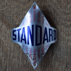 Steuerkopfschild STANDARD, 60er Jahre, Originalschild aus Sammlungsbestand 