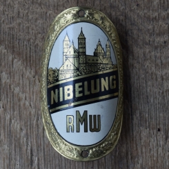 Steuerkopfschild NIBELUNG, 50er Jahre, Originalschild aus Sammlungsbestand 