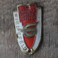 Steuerkopfschild GÖRICKEWERKE, 50er Jahre, Originalschild aus Sammlungsbestand 