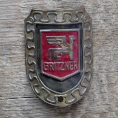 Steuerkopfschild GRITZNER, 50er Jahre, Originalschild aus Sammlungsbestand 