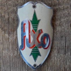 Steuerkopfschild AXO, 50er Jahre, Originalschild aus Sammlungsbestand 