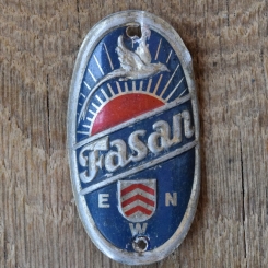 Steuerkopfschild FASAN, 50er Jahre, Originalschild aus Sammlungsbestand 