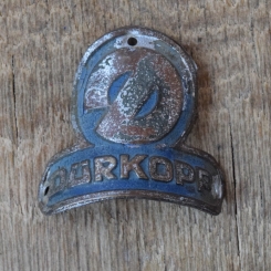 Steuerkopfschild DÜRKOPP, 50er Jahre, Originalschild aus Sammlungsbestand 