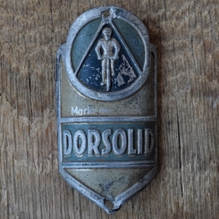 Steuerkopfschild DORSOLID, 50er Jahre, Originalschild aus Sammlungsbestand 