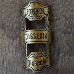 Steuerkopfschild DISSENIA, 20er Jahre, Originalschild aus Sammlungsbestand 