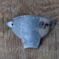 Steuerkopfschild WITTLER, 30er Jahre, Originalschild aus Sammlungsbestand 