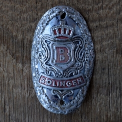 Steuerkopfschild BOLLENBEDE SOLINGEN, 50er Jahre, Originalschild aus Sammlungsbestand 