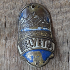 Steuerkopfschild BELVETIA, 50er Jahre, Originalschild aus Sammlungsbestand 