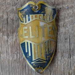 Steuerkopfschild ELITE, 50er Jahre, Originalschild aus Sammlungsbestand 