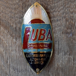 Steuerkopfschild LUBA, 30er Jahre, Originalschild aus Sammlungsbestand 