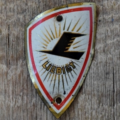 Steuerkopfschild LIEBIGT, 50er Jahre, Originalschild aus Sammlungsbestand 