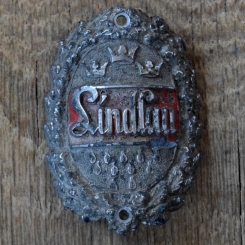 STEUERKOPFSCHILD LINDLAU, 30ER JAHRE, ORIGINALSCHILD AUS SAMMLUNGSBESTAND 