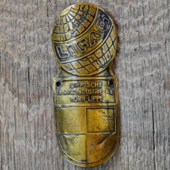 Steuerkopfschild LIFAG, 20er Jahre, Originalschild aus Sammlungsbestand 