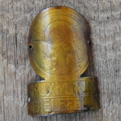 Steuerkopfschild KUXMANN, 30er Jahre, Originalschild aus Sammlungsbestand 