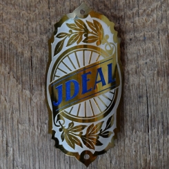 Steuerkopfschild IDEAL, 30er Jahre, Originalschild aus Sammlungsbestand 