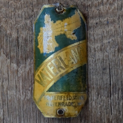 Steuerkopfschild VATERLAND, 30er Jahre, Originalschild aus Sammlungsbestand 