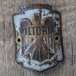 Steuerkopfschild VICTORIA, 50er Jahre, Originalschild aus Sammlungsbestand 